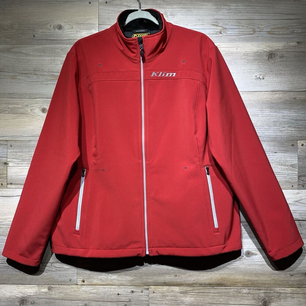 Klim Whistler Jacket Soft Shell Full Zip Womens XL Windproof Water Resistant Red